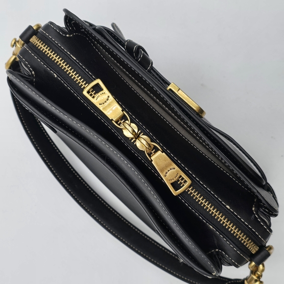 Coach Glovetanned Leather Bag Tate, Black - Picture 9 of 16